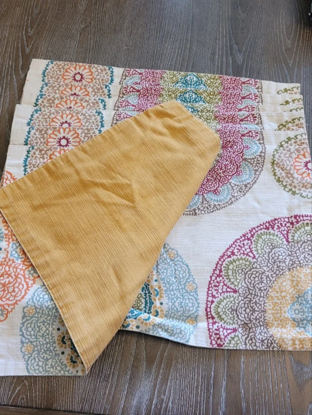 Multicolor Mandala Print Placemats